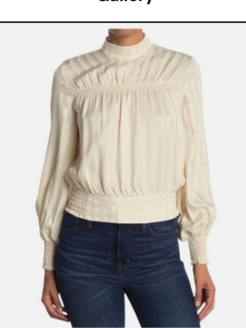 Frame Silk Smocked blouse size M, NWOT